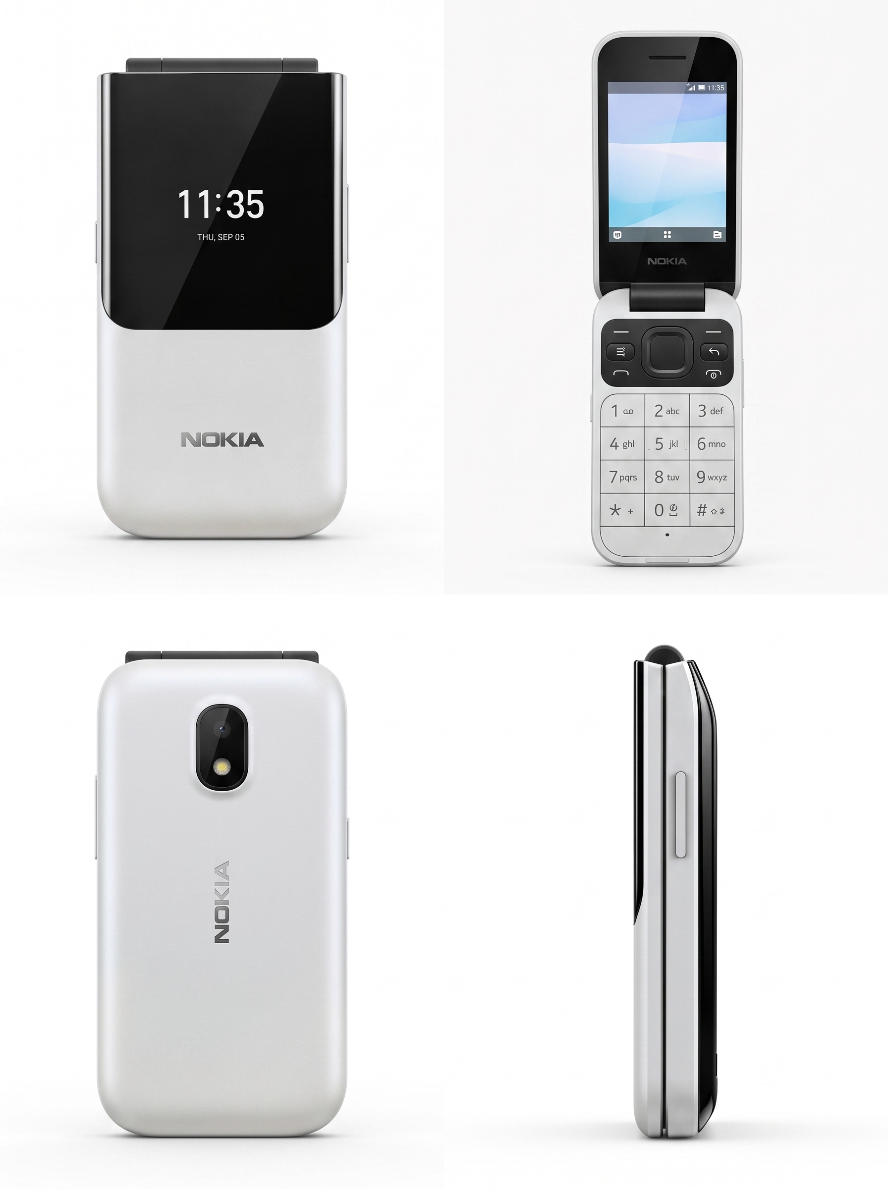 موبايل Nokia 2720 Flip نوكيا فليب 4G بشريحتين – موبايل قابل للطي - صورة 2