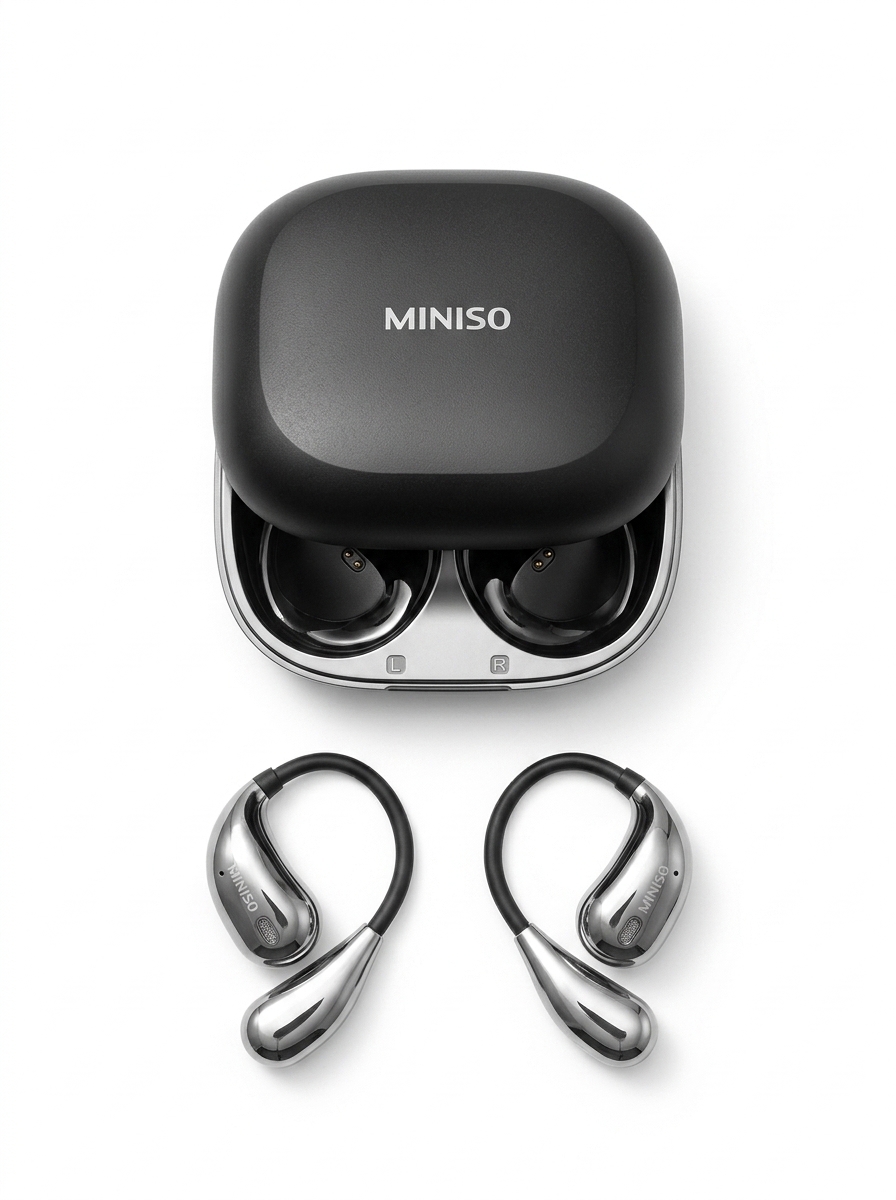 سماعة MINISO X33 للترجمة الفورية الذكية – سماعات بلوتوث AI للمكالمات والموسيقى - صورة 2