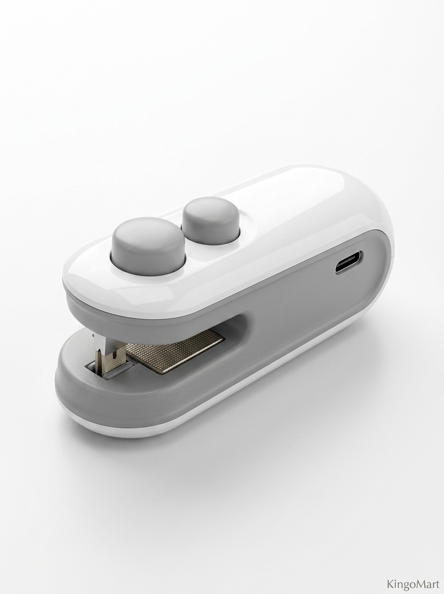 جهاز وماكينة لحام الأكياس الحرارية المصغرة 2 في 1 للشحن USB مع قطاعة ومغناطيس | قفل أكياس الطعام والمسليات من كينجو مارت مصر - صورة 2