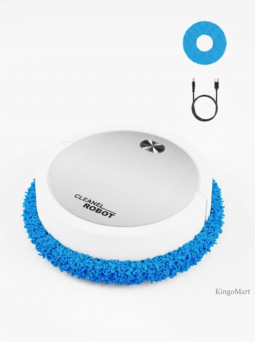 روبوت التنظيف والمسح الذكي للأرضيات والمساحات الضيقة | CleanBot Pro مكنسة روبوتية جافة ورطبة بارتفاع نحيف من كينجو مارت مصر