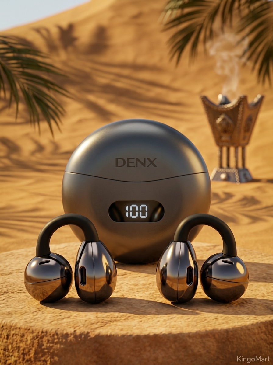 سماعة إيربودز ترند كليب أون من دينكس Denx بلوتوث 5.4 مع شاشة رقمية وضمان عامين